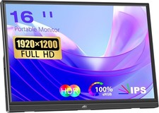 16 Zoll tragbarer Monitor 1920x1200 IPS HDR 16zu10 Display für PC Xbox PS4
