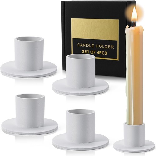 4stück kerzenständer weiß - kerzenständer,,