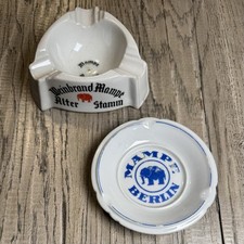 antik 2 x Reklame Aschenbecher