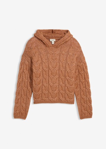 Grobstrick pullover mit kapuze - grobstrick-pullover,
