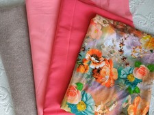 Stoff Konvolut Mehrere Meter Baumwolle, Chiffon, Wolle