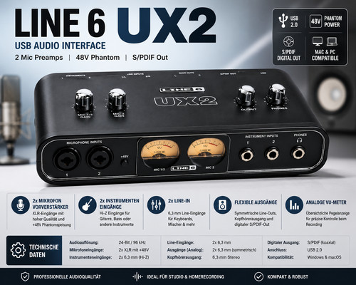 Line 6 ux2 - , audio