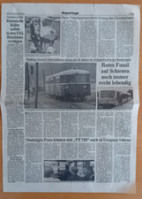 Werheim, Taunus, VT 798, VT 628 : Zeitungsausschnitt von 1990