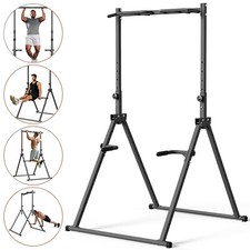 Faltbar Power Tower, Dip Station und Klimmzugstange Verstellbar Trainingsgerät