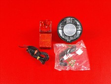 Retro Vintage Fahrrad Lampe Rücklicht Soubitez Lampenhalter Kabel Set NOS