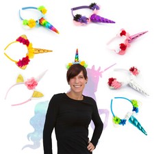  Einhorn Haarreifen Unicorn Haarreif  Fasching Karneval JGA - Model wählbar