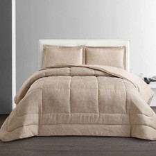 Tagesdecke Set Masal Überwurf Decke 3-Teilig 240 x 250 cm 2-Personen Beige