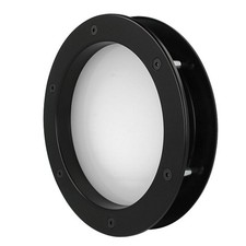 Bullauge Aluminium schwarz Ø 35 cm Glas matt B4000 A8 Rundfenster Türfenster