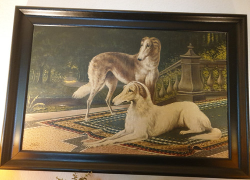 Großes gemälde windhunde - großes,