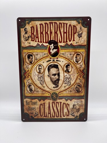 Blechschild barber shop - blechschild,