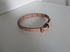 Hundehalsband Leder, rosa, 40 cm