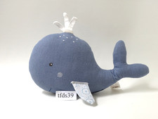 Fehn Wal Fisch Spieltier blau Baumwolle Stofftier  (T232)