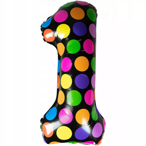 Balon foliowy cyfra - "cyfra, 1