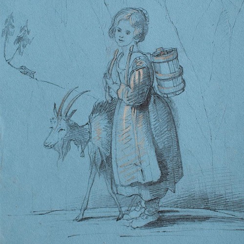 Biedermeier kinderporträt - biedermeier,