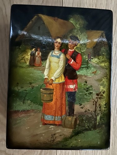 Russische lackdose fedoskino - russische,