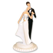 Tortenaufsatz Dekofigur Cake Topper Brautpaar Hochzeitspaar Modern 14,5 cm -8911