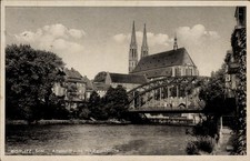 Ak Görlitz in der Lausitz, Altstadtbrücke mit Peterskirche - 4770074