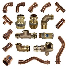 Pressfitting Kupfer Rotguss