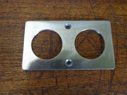 Edelstahl steckdosenblende 124 - edelstahl,