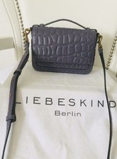 Liebeskind Berlin  Handtasche Crossbody Tasche Krokooptic Leder Dunkel Lila.Top 
