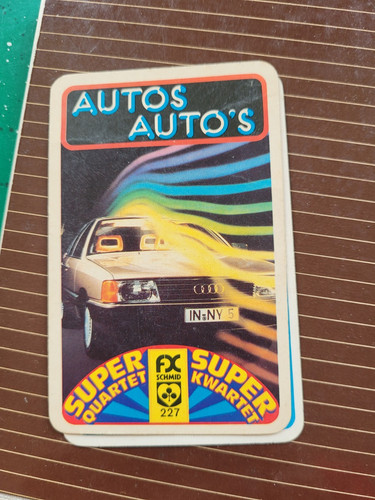 Altes kartenspiel super auto - kartenspiel,