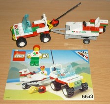 Lego City 6663 Auto + Anhänger + Boot von Octan v. 1993 + OBA