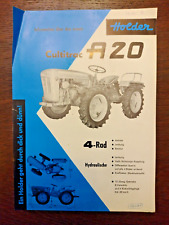 Original Holder A20 Schlepper Verkaufsprospekt - Traktor Prospekt