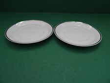 Rosenthal Theo Baumann Untertasse für Teetasse Weiß mit Platinrand D 14,4  2 mal