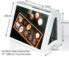 19" 48cm MONITOR USB 3M MIT TOUCHSCREEN 12VOLT KIOSK INFOTERMINAL INDUSTRIE GRAU