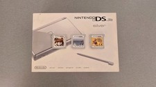 Nintendo DS Lite Silber Handheld Konsole Mit Mario Spiele.