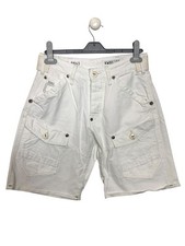 G-Star Unisex Damen Herren Shorts Kurzehose 3301 Storm Elwood Loose, Weiß, W28