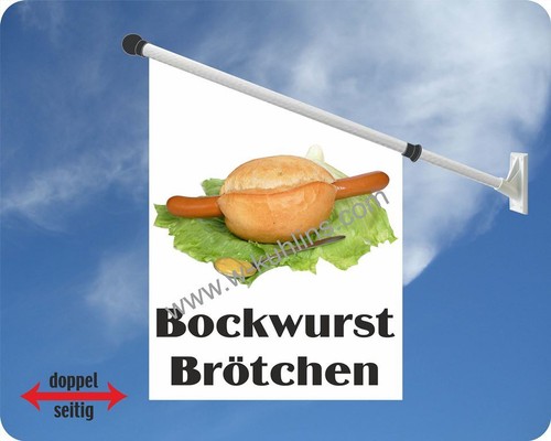 Flagge bockwurst brötchen - flagge,,