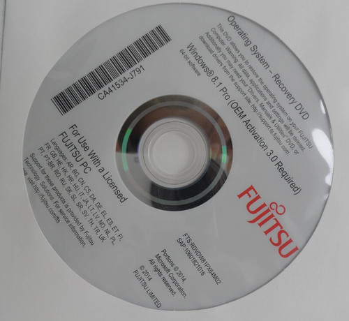 Fujitsu recovery dvd bit - recovery,