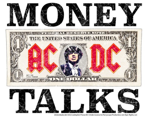 Aufkleber money talks - money,