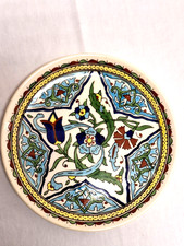 Wandteller-, D=22 cm, Handpainted, nicht entzifferbarer Stempel, Majolika