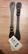 1 Paar Sporenriemen Leder für Sporen Westernsporen Spur Straps dklbraun