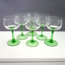 6 Jugendstil Weingläser Stiel