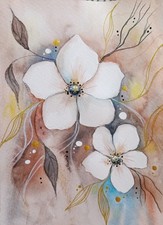 Original Aquarell Blumen