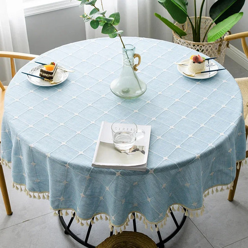 Runde tischdecke baumwolle - runde,