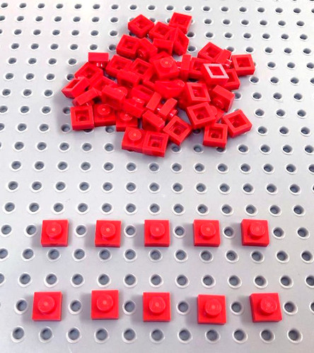 Lego rot 1x1 platte - rot,