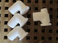 MWH Fusskappen -Set  L - Form Weiss 3 x Bodengleiter/1 Verstellbar  35mm Garten