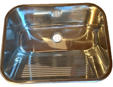 Waschbecken Edelstahl für Wandmontage, Ausgussbecken für Garage / Werkstatt