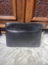 Original LOUIS VUITTON Clutch Tasche Pochette Homme Epi Leder schwarz J1993