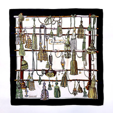 HERMÈS CARRÉ Seiden Tuch, Vintage Top Zustand, Passementerie, M.F. Héron