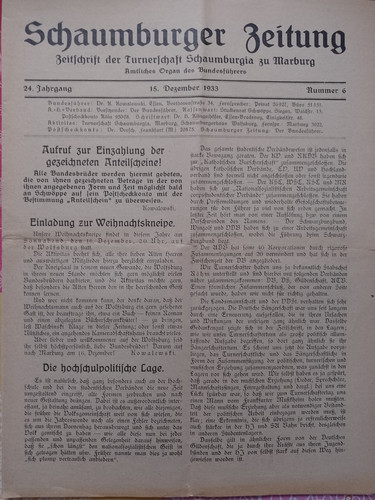 Turnerschaft schaumburgia - turnerschaft,