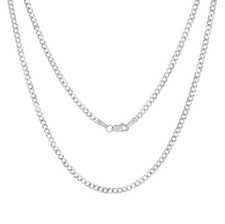 Solid 10K Weiss Gold 2.5mm