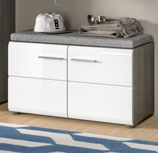 Garderobe Sitzbank weiß