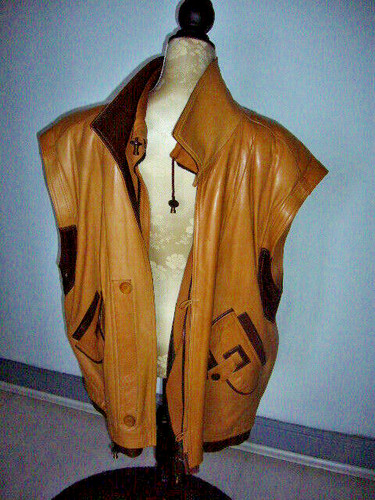 Leder jacke getragen ohne - xl,
