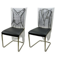 4er Set Stuhlhussen Husse Stuhlbezug Stuhlüberzug Hochzeit Geburtstag Feier weiß