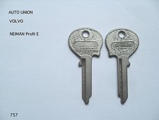 VOLVO  AUTO UNION  1 NOS ORIGINAL Schlüssel Rohling NEIMAN  E für OLDTIMER  757*
